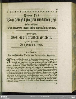 Zweyter Theil. Von den Arzneyen insonderheit