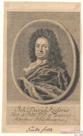 Johann David Köhler, Prof. und Bibliothekar in Altdorf