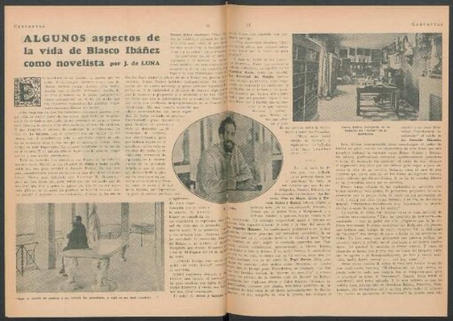 Algunos aspectos de la vida de Blasco Ibáñez como novelista.