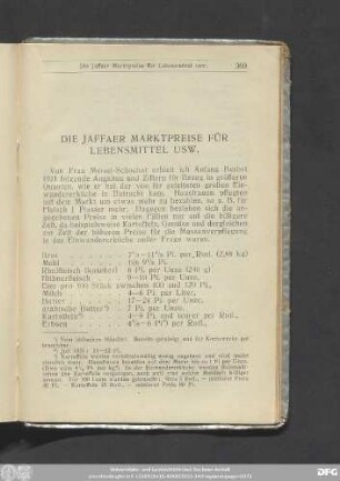Die Jaffaer Marktpreise Für Lebensmittel Usw.