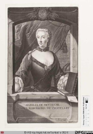 Bildnis Gabrielle-Émilie Du Châtelet, marquise, geb. Le Tonnelier de Breteuil