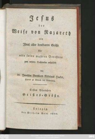 Bändchen 1: Geistes-Größe