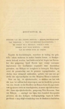 Hoofdstuk IX. Inzigten van het nieuwe bestuur ...