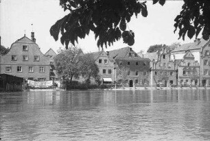 Landshut: Häuser an der Isar