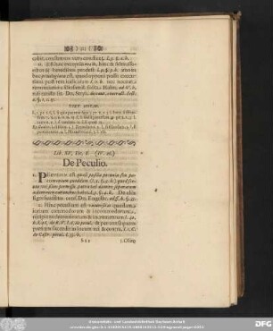 Tit. I. (IV. 26.) De Peculio.