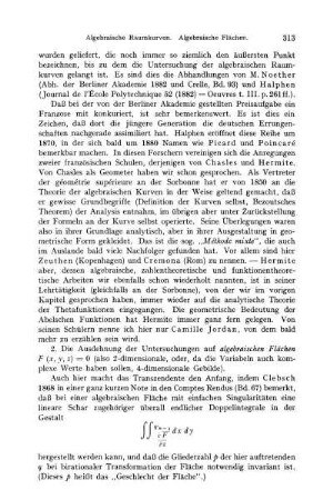 Algebraische Flächen.