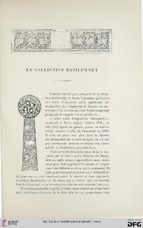 2. Pér. 31.1885: La collection Basilewsky