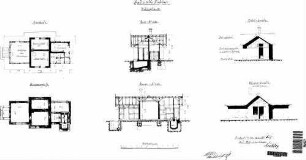 Fischbach: Empfangsgebäude Nebengebäude Grundrisse,Schnitte,Ansichten,Fundament