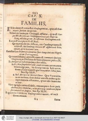 CAPUT X. DE FAMILIIS.
