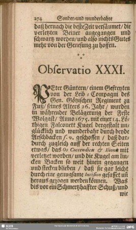 Observatio XXXI.