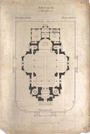 Pfann, Paul; Dresden (Sachsen); Lukaskirche - Grundriss
