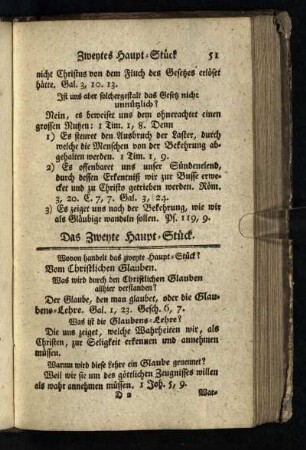 Das Zweite Haupt-Stück: Vom Christlichen Glauben