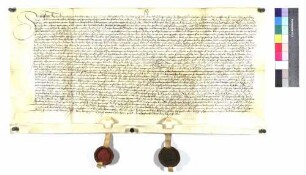 Vertrag zwischen dem Kloster Herrenalb und den Weingartenbeständern am Berg und Redel zu Derdingen wegen des Weinzehnten.