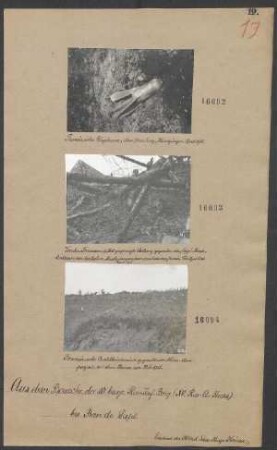 Bei Ban de Sapt: Französische Drahthindernisse gegenüber der "Höhen-Kompanie" vor dem Sturm am 22.06.1915