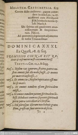 Dominica XXXI. Ex Quaest. 78. & seq.