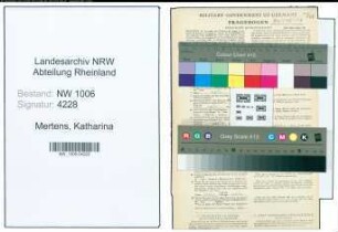 Entnazifizierung Katharina Mertens , geb. 22.03.1886 ()
