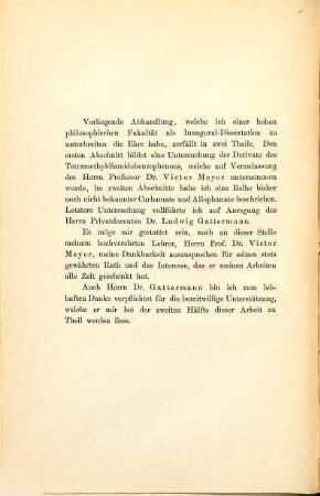Ueber einige Derivate von Tetramethyldiamidobenzophenon : zur Kenntniss der Carbamate und Allophanate ; Inaugural-Dissertation ...