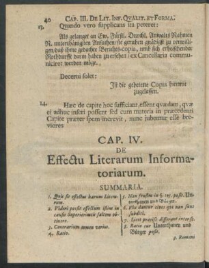 Caput IV. De Effectu Literarum Informatoriarum.