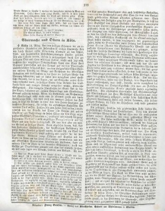 188 Charwoche und Ostern in Köln