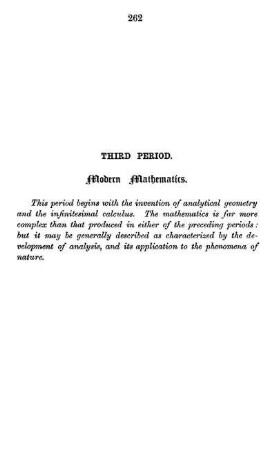 Third Period. Modern Mathematics. Chapter XIV. Features of Modern Mathematics.