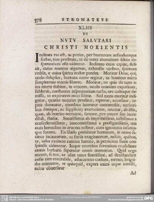XLIII De Nutu Salutari Christi Morientis