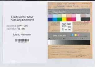 Entnazifizierung Hermann Mohr, geb. 01.03.1909 (Zahnarzt)