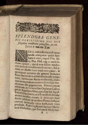 Vorwort des Autors, an Josua von der Tan gerichtet