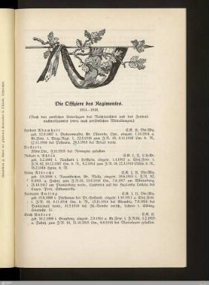 Die Offiziere des Regimentes 1914-1918