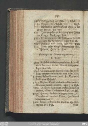 Philologia & Litterae elegantiores.