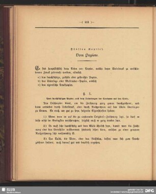 Fünftes Kapitel. Vom Papiere