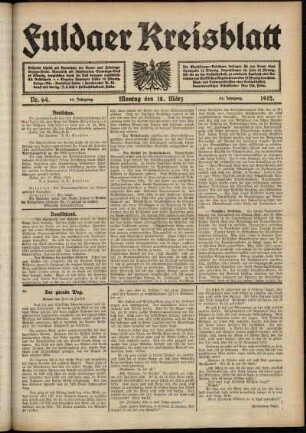 Ausgabe vom Montag, den 18. März 1912.