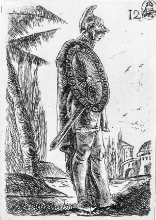 Krieger mit Waffen. Nr. 12