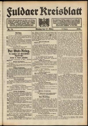 Ausgabe vom Montag, den 27. März 1916.