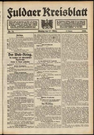 Ausgabe vom Montag, den 27. März 1916.