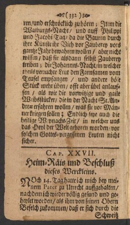 Cap. XXVII. Heim-Rais und Beschluß dieses Werckleins.