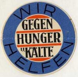 WHW-Abzeichen, Monatstürplakette "Wir helfen gegen Hunger und Kälte", Haussammlung vom November 1933