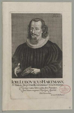 Bildnis des Ioh. Ludovicus Hartmannus