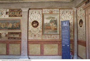 Groteskendekoration mit allegorischen und mythologischen Szenen, Triumph des Bacchus und der Ariadne