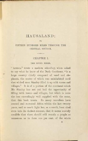 Hausaland, or fifteen hundred miles through the Central Soudan