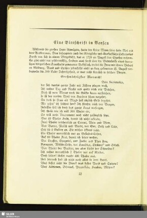 Eine Bittschrift in Versen
