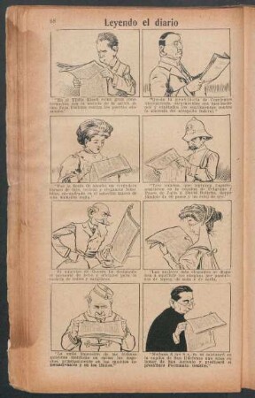 Leyendo el diario - [Cómic]