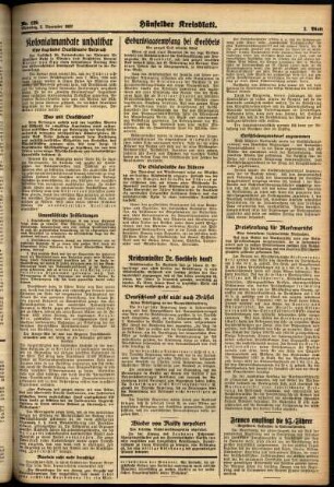 Zweite Ausgabe vom Dienstag, den 02. November 1937.