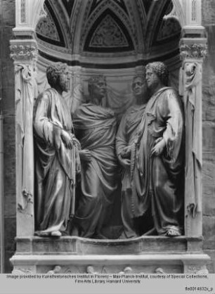 Nische der Arte dei Maestri di Pietra e Legname : Die Heiligen Quattro Coronati