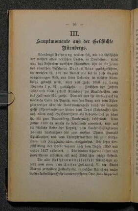 III. Hauptmomente aus der Geschichte Nürnbergs.