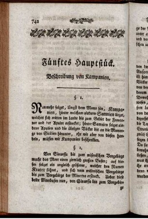 Fünftes Hauptstück. Beschreibung von Kampanien.
