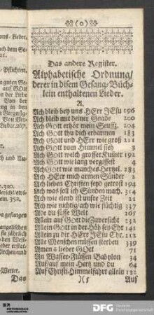 Das andere Register.