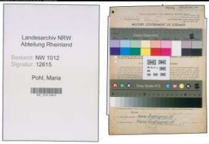Entnazifizierung Maria Pohl , geb. 13.02.1888 (Lehrerin)