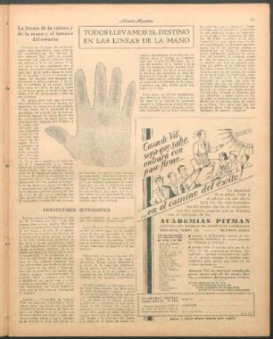 La forma de la cabeza y de la mano y el tamaño del corazón