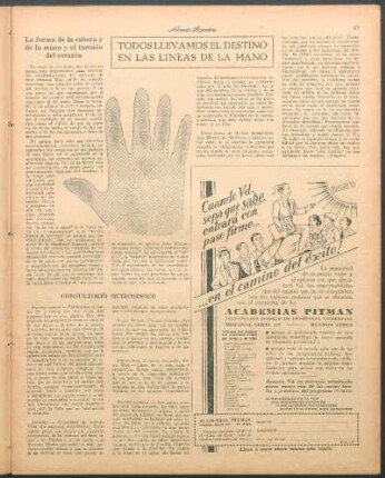 La forma de la cabeza y de la mano y el tamaño del corazón