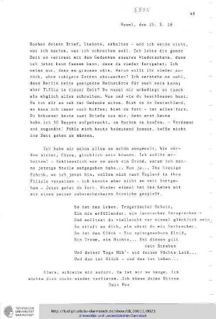 Brief vom 25.10.1918